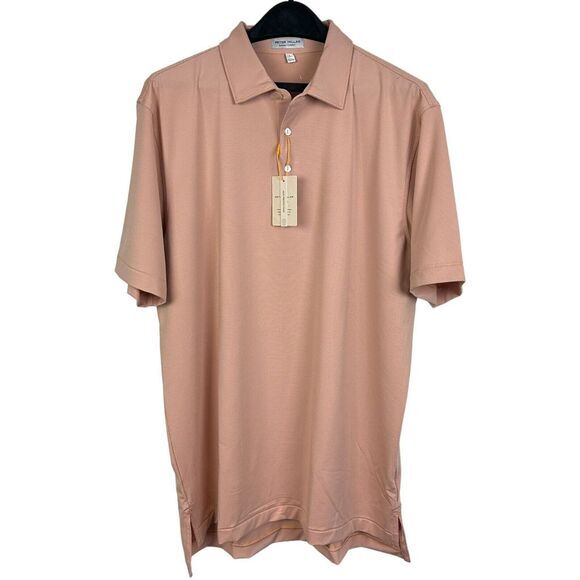 NEW Peter‎ Millar SUMMER COMFORT Men's Large Quick Dry Stretch Golf Polo Striped - Picture 5 of 7